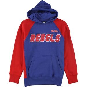 Hands High Boys Big Kids Ole Miss Rebels Colorblock Hoodie Sweatshirt, NWT